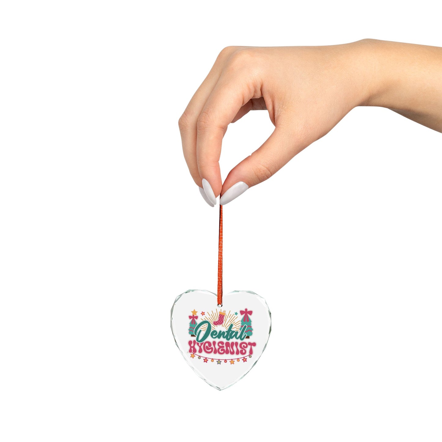 Dental Hygienist Crystal Glass Holiday Ornament
