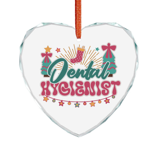 Dental Hygienist Crystal Glass Holiday Ornament