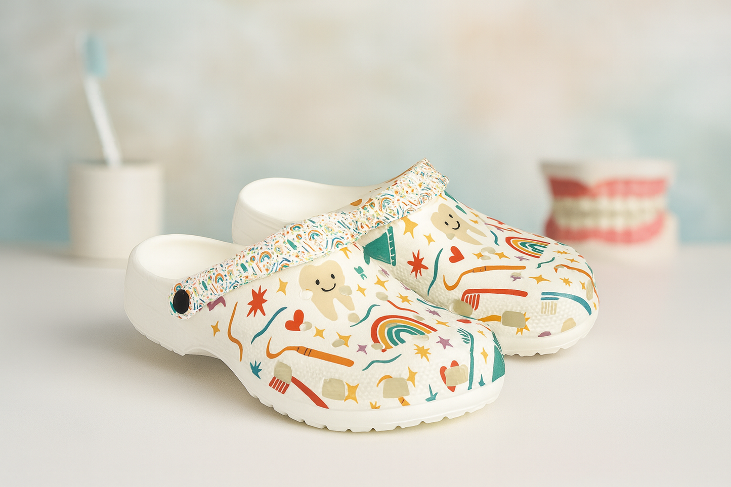 Dental Theme Comfort Clogs