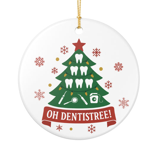 Ceramic Ornament - Dentistree Christmas Tree Dental Theme