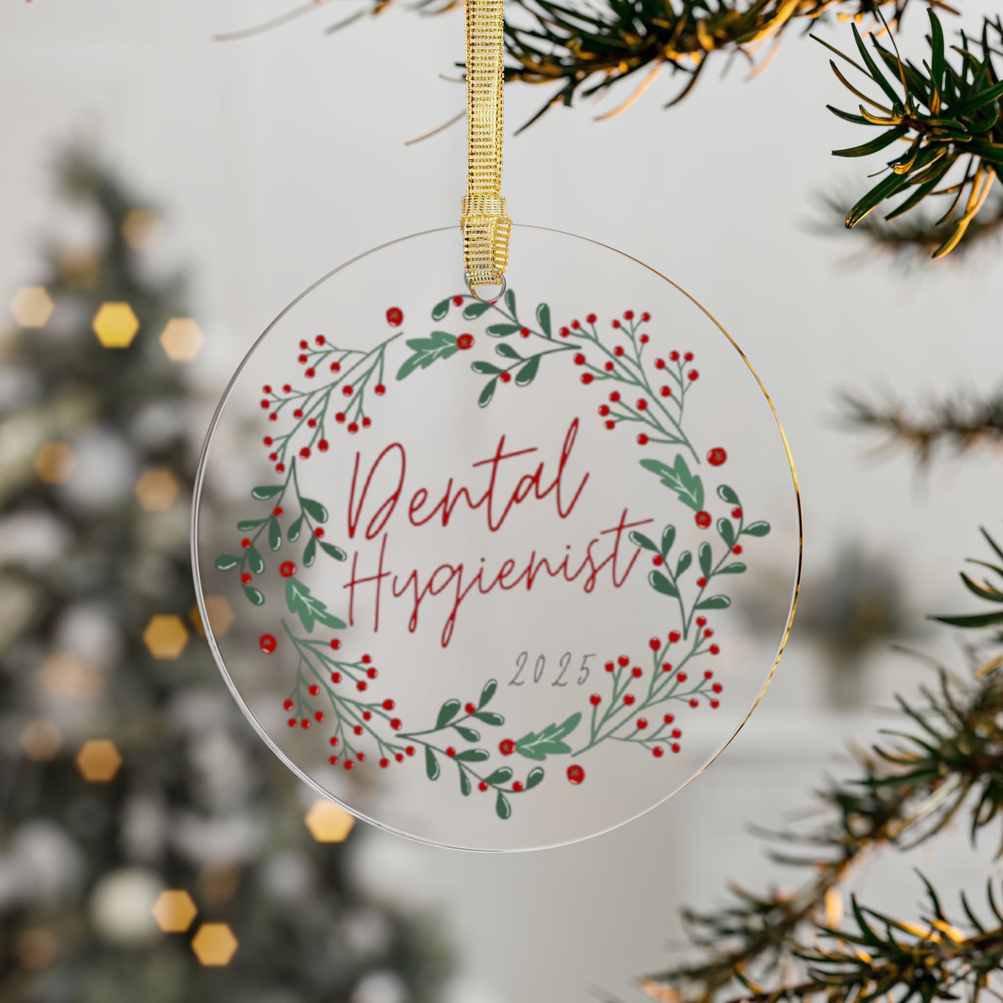 Dental Hygienist Acrylic Ornament - Holiday Keepsake 2025