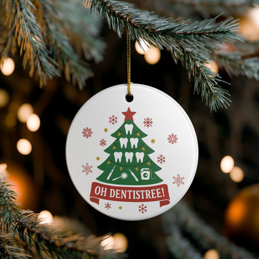 Ceramic Ornament - Dentistree Christmas Tree Dental Theme