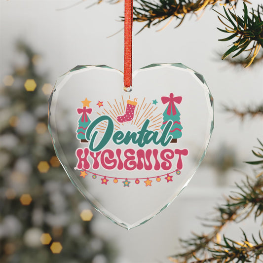 Dental Hygienist Crystal Glass Holiday Ornament