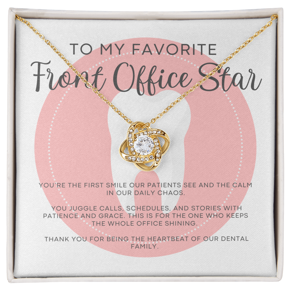 Love Knot Necklace - Gift for My Favorite Front Office Star