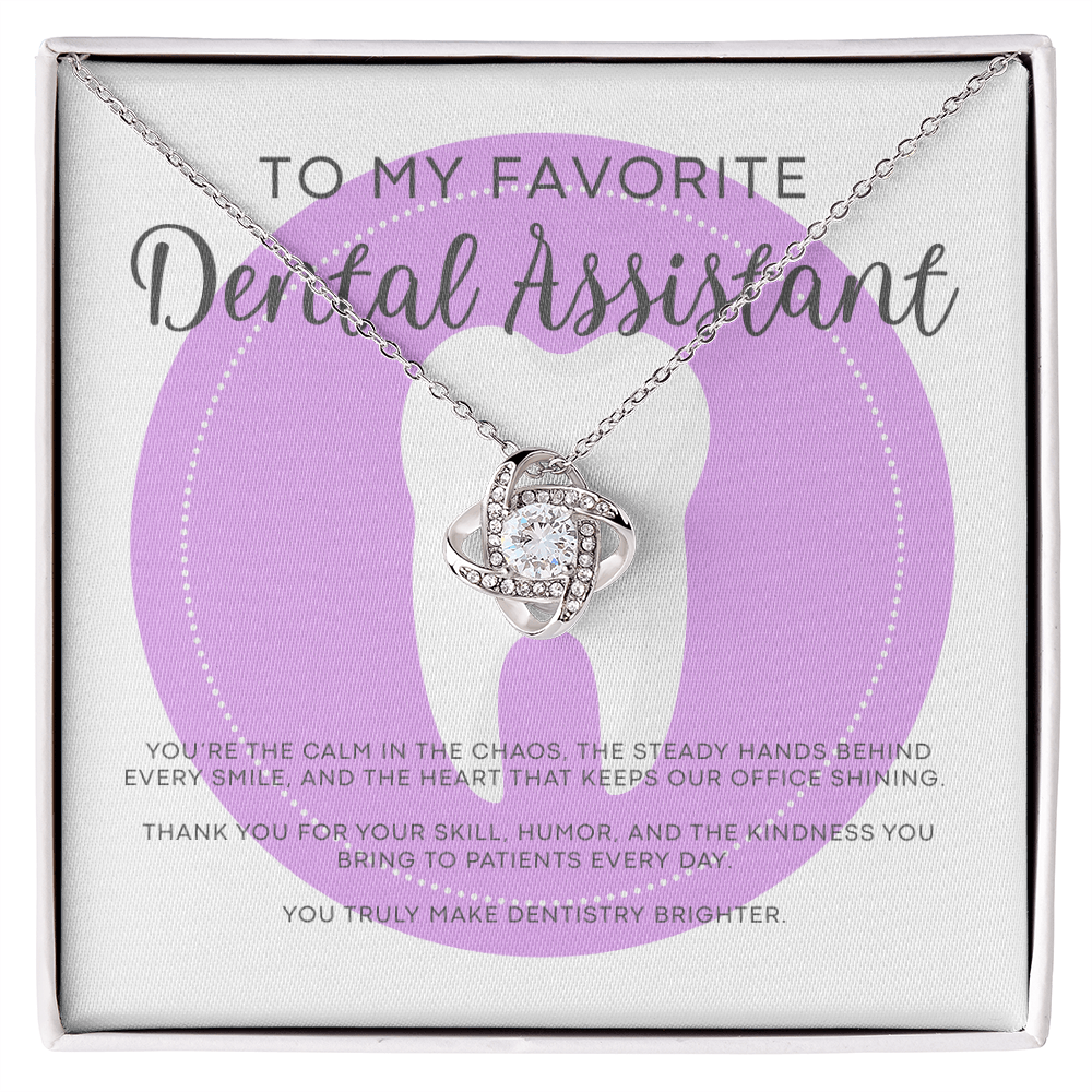 Love Knot Necklace - Gift for My Favorite Dental Assistant