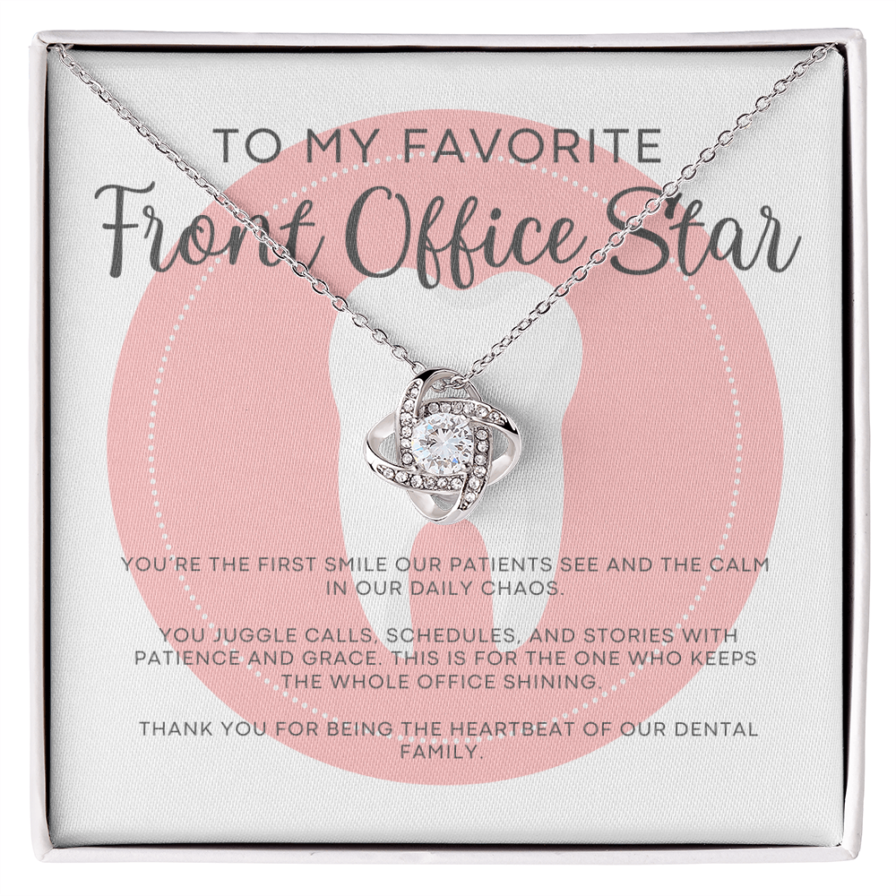 Love Knot Necklace - Gift for My Favorite Front Office Star