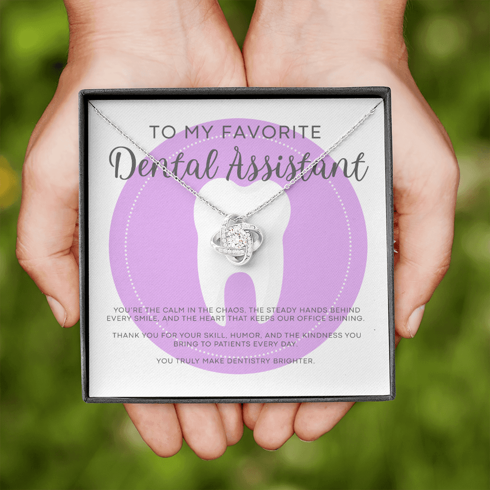 Love Knot Necklace - Gift for My Favorite Dental Assistant