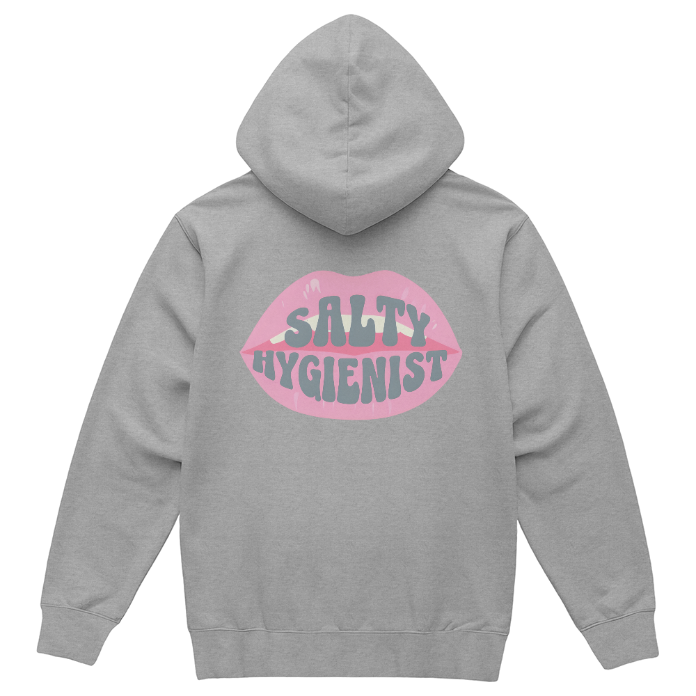 Salty Hygienist Pullover Hoodie {Back Print Only}