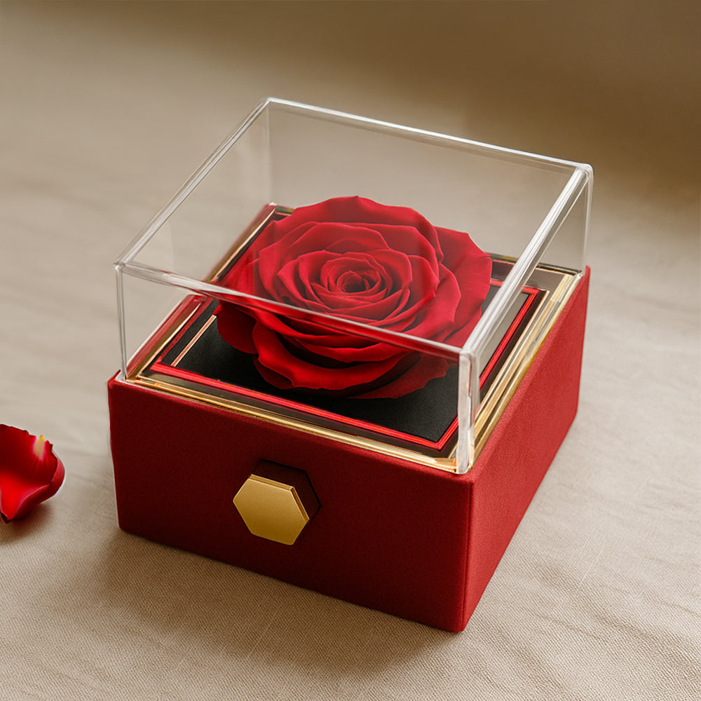Love Knot Necklace for Dental Hygienist – Gift in Red Rose Rotating Box